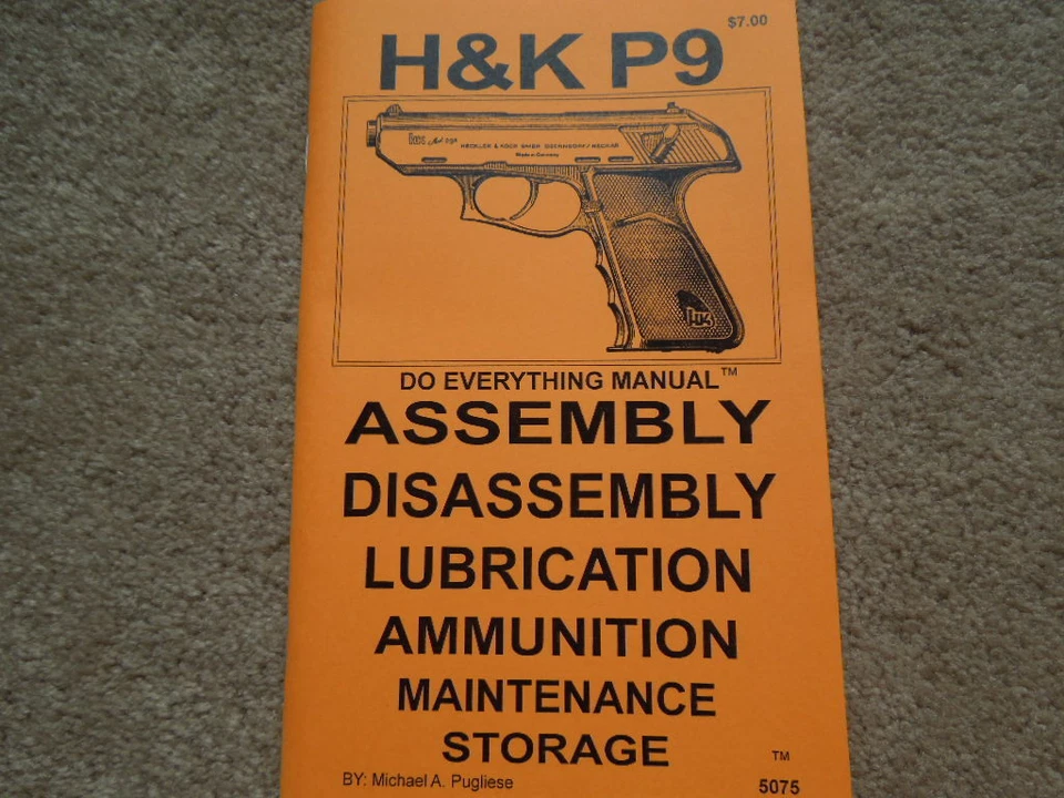 Pistola manual de servicio H&K Heckler & Koch P9 59 páginas NUEVA  Foto 1 de 1