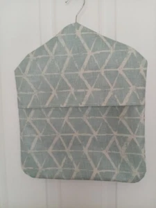 HANDMADE PEG BAG DUCK EGG BLUE PATTERN OIL CLOTH/LAMINATED COTTON NEW - Picture 1 of 1