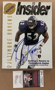 RAY LEWIS Auto Signed Baltimore Ravens 1998 Insider Program 2ND GAME M&T JSA COA - Picture 1 of 5