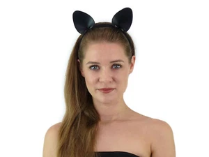 Premium Cosplay Haarreif mit Katzenohren schwarz Haarreifen mit Ohren - Bild 1 von 2