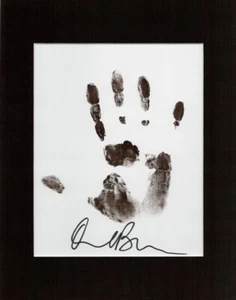 LOTR Orlando Bloom Signed & Mounted Original Hand Print AFTAL UACC + COA - Picture 1 of 4