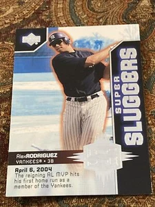 2004 Oberdeck #SL-2 Alex Rodriguez Super Sluggers - Bild 1 von 2