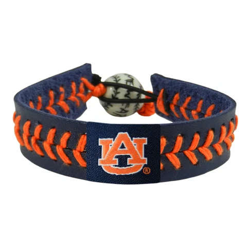 AUBURN TIGERS CWS NCAA BASEBALL BRACELET LEATHER NEW Cover