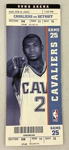 NBA 2003 02/16 Detroit Pistons at Cleveland Cavaliers Ticket-Richard Hamilton 23 - Picture 1 of 1