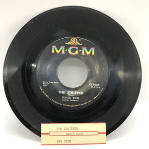 DAVID ROSE {EZ Pop Jazz 45} THE STRIPPER / EBB TIDE - Picture 1 of 2