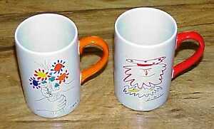 2 Set Lot Masterpiece Editions Picasso Living Mug 1998 The King, Hands & Flowers