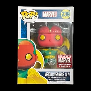 Funko Pop + Protektor! Marvel #239 Vision (Avengers #57) Marvel Sammler NEUWERTIG - Bild 1 von 16