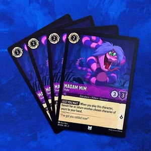 4x Madam Mim Snake PLAYSET Lorcana Rise Of Floodborn Disney 50 Set 2 Karten - Bild 1 von 3
