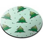 Round Mouse Mat Green Christmas Tree Pattern #170592