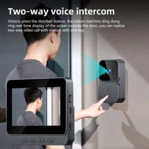 2.4G Wireless Video Door Bell Intercom with 4.3 inch Monitor Doorbell Camera NEW - Picture 1 of 12