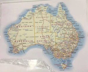 NEW Australia Map Decal Sticker Caravan RV Picnic table - 46cm wide x 38cm high - Picture 1 of 3