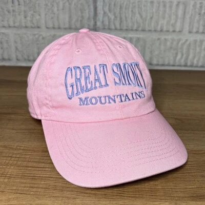 Sombrero Great Smoky Mountains Rosa Ajustable Gorra Inclinada EE. UU. Destino de Viaje Foto 1 de 4