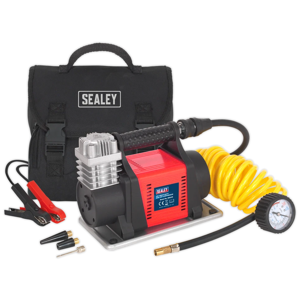 Sealey Tyre Inflator / Mini Air Compressor 12V Heavy Duty  MAC05 - Image 1 of 4