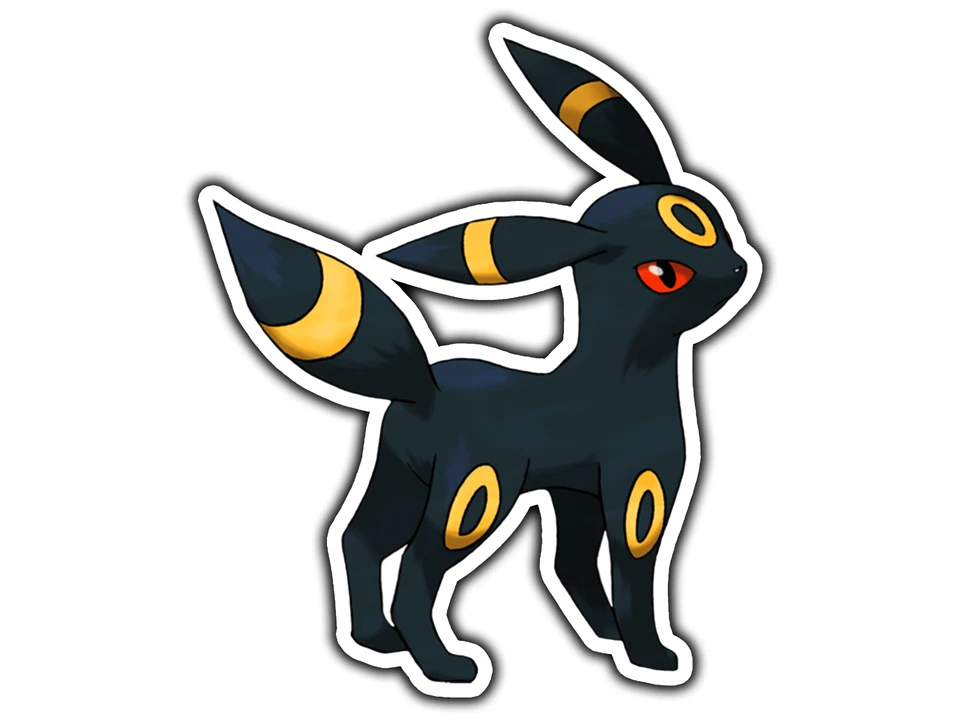 Umbreon Impermeable Vinilo Adhesivo Calcomanía Troquelada  Foto 1 de 1