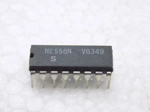 5x Signetics NE558N -100mA Quad Timer - IC Zinn Blei PDIP-16 - Bild 1 von 4