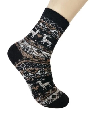 Damas Mezcla de Cachemira Suaves Invierno/Otoño Hermosos Patrones de Ciervo (Paquete de 5) Foto 1 de 2