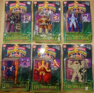 SET OF 6 1994 Bandai Mighty Morphin Evil Space Aliens NEW SEALED - Picture 1 of 9