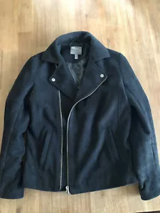 Asos Wildleder Stil Biker Jacke Schwarz in Größe XS - Bild 1 von 4