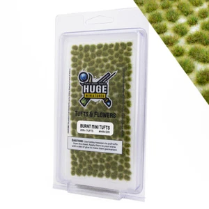 Huge Miniatures Mini Grass Tufts, Burnt Huge Minis – 200+ Self-Adhesive Tufts - Picture 1 of 4
