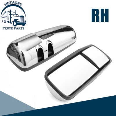 Chrome Door Mirror Power Heated RH For 2013+ Kenworth T680 T880 Passenger Side Foto 1 de 4
