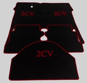 Alfombra para Citroen 2CV PATO Alfombrillas Alfombra Coche, Alfombrillas Rojo Oscuro/Rojo Vino - Imagen 1 de 1