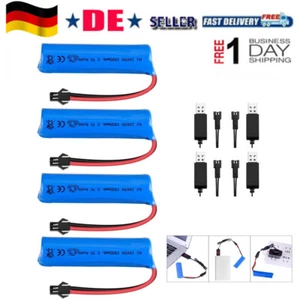 4X 3,7V 1500mAh Li-Ion Akku Wiederaufladbare Auto Lithium-Batterie USB Ladekabel - Bild 1 von 13