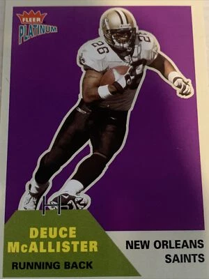 2002 Fleer Platinum Deuce McAllister #41 New Orleans Saints Card Football - Image 1 of 2