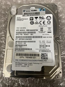 765451-001 HP 1TB 7.2K 6G 2.5" SATA SC HDD 765453-B21 765468-001 - NO TRAY - Picture 1 of 3