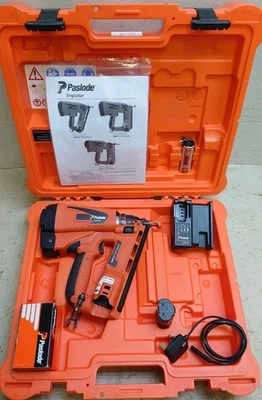 Paslode IM65A F16 Lithium Angled Cordless 2nd Fix Brad Nail Gun - Fully Serviced - Image 1 of 4