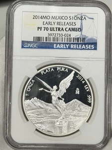 2014-Mo Mexico Libertad NGC PF70 PR70 UCAM 1oz Onza Silver Coin Mexico PROOF - Picture 1 of 4