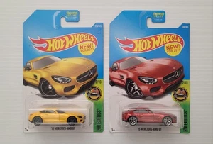 2017 Hot Wheels '15 MERCEDES AMG GT Lot of (2) Variations ~ Yellow & Red - Picture 1 of 2