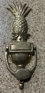 BRASS PINEAPPLE DOOR KNOCKER - Picture 1 of 7
