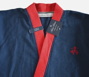 BROOKS BROTHERS One Size 100% TURKISH COTTON Waffle Unisex Wrap Bathrobe - Picture 1 of 15