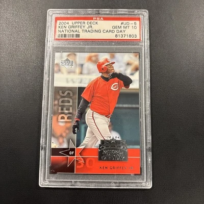 2004 Upper Deck National Trading Day Ken Griffey Jr UD-5 Psa 10 - Image 1 of 2