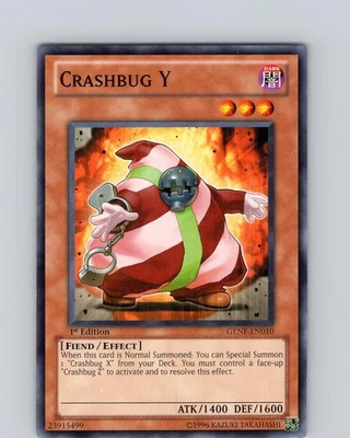 Yu-Gi-Oh TCG Crashbug Y GENF-EN010 1st Edition Regular Common Card NM - Image 1 of 2