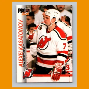 Tarjeta de hockey Alexei Kasatonov #101 1992-93 Pro Set New Jersey Devils NHL - Imagen 1 de 3