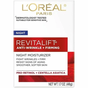 LOreal RevitaLift Anti-Wrinkle & Firming Night Cream Moisturizer 1.7 oz 6 Pack - Picture 1 of 3