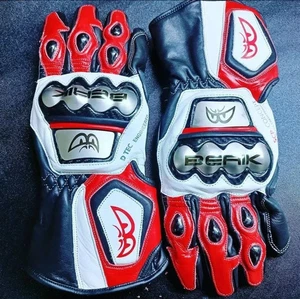 Guantes de cuero para motociclista Berik motocicletas carreras montar turismo equipo de protección CE - Imagen 1 de 2