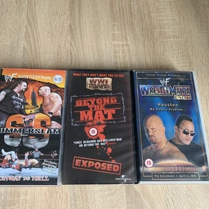 WWF WrestleMania 17 SummerSlam 1998 & Beyond The Mat VHS Videos Lot - Picture 1 of 11