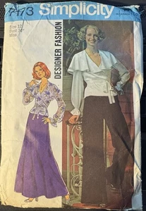 Vtg Simplicity Designer Fashion pattern 7173 Misses' Top, Skirt, Pants size 12 - Picture 1 of 2