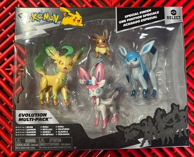Pokémon Select Eeve Sylveon Leafeon Evolution Multipack Figuras de Acción EN STOCK Foto 1 de 3