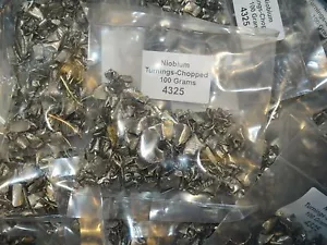 Niobdrehungen - gehackt 100 Gramm Metall hochreines Element 41 Nb (Columbium) - Bild 1 von 6