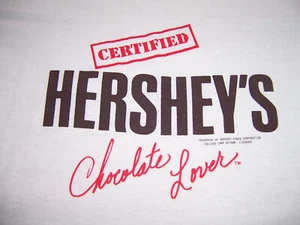 NEW never worn vintage CertifiedHERSHEY'S CHOCOLATE LoverT-SHIRT ADULT L XL 1980 - Picture 1 of 4