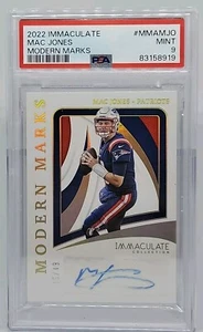 Autografo Immaculate Mac Jones Modern Marks 2022 /49 PSA 9 NFL QB - Foto 1 di 7
