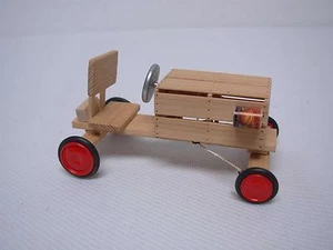 SIGNED JRW DOLLHOUSE MINIATURE SOAP BOX DERBY CAR ~ RED RAVEN CRATE 2000 OOAK - Picture 1 of 6