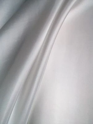 White Taffeta 100% Polyester 59/60" wide by the yard or roll .Free swatches. - Image 1 of 4