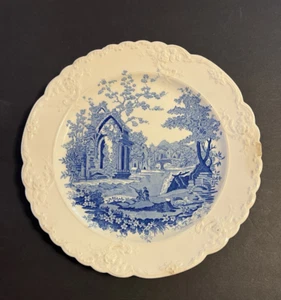 English Abbey Liberty Blue Transferware 10" Platter/Plate China Small Chips - Picture 1 of 15