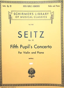 Seitz Fifth Pupil's Concerto for Violin and Piano, Opus 22, edited by Mittell - Picture 1 of 3