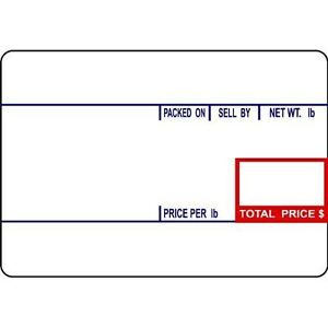CAS LST-8010 Printing Scale Label, 58 x 40 mm, UPC12 Rolls Per Case 