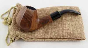 RAW Natural Smoking Pipe Uncoated Wooden Hand Carved Bubinga Wood. - Foto 1 di 7